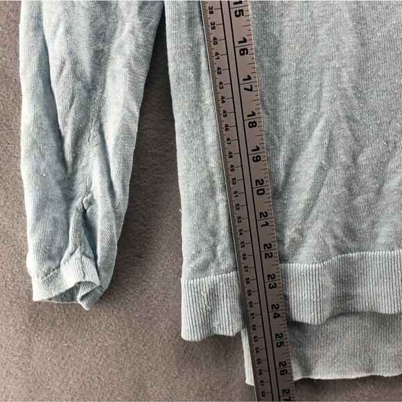 Ann Taylor Linen Blend Lightweight Sweater Top Womens Medium Beach Tropical Boho - Picture 7 of 10